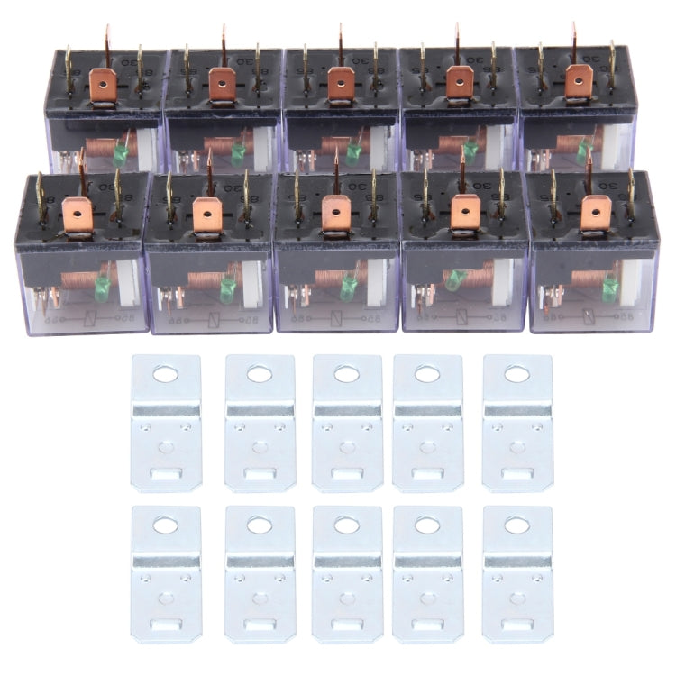 10 PCS JD-1912 80 AMP 12V Waterproof Car Auto Four Plugs Relay with Warning Light, JD-1912 – Waterproof