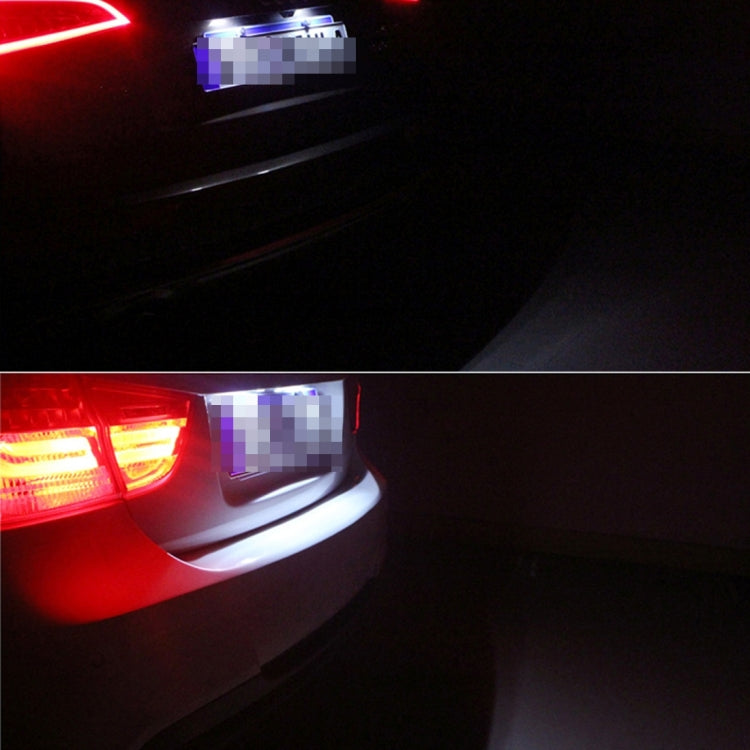 2 PCS License Plate Light with 18 SMD-3528 Lamps for Toyota,2W 120LM,6000K, DC12V(White Light), For Toyota2