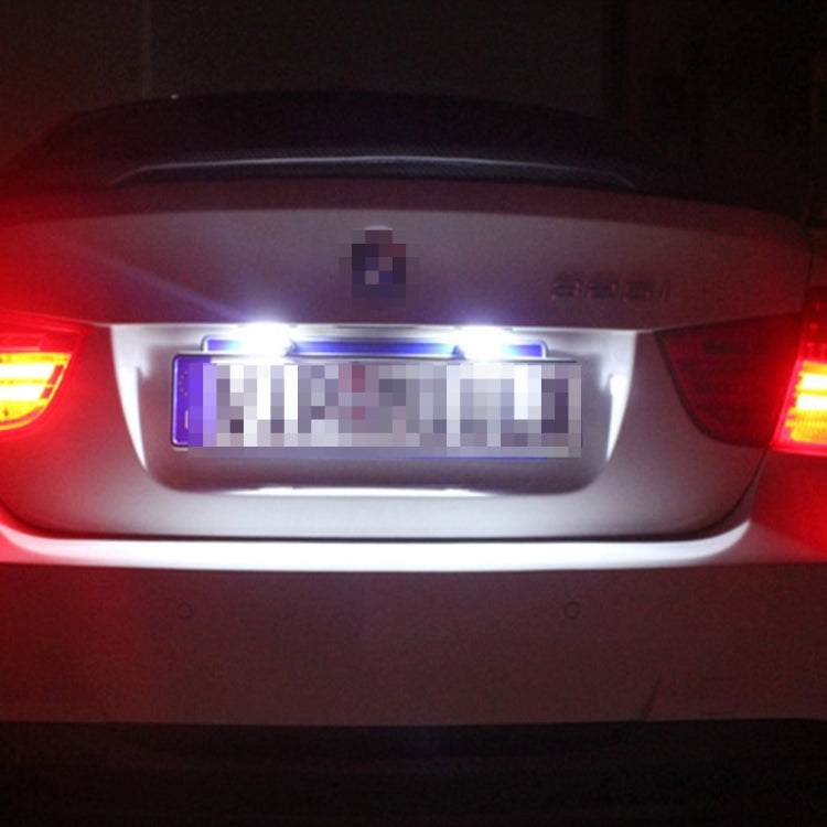 2 PCS License Plate Light with 18 SMD-3528 Lamps for Toyota,2W 120LM,6000K, DC12V(White Light), For Toyota1