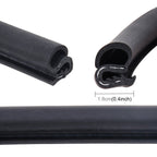 80cm B Shape Car Decorative Strip Rubber Chrome Decoration Strip Door Seal Window Seal, 80cm B Shape
