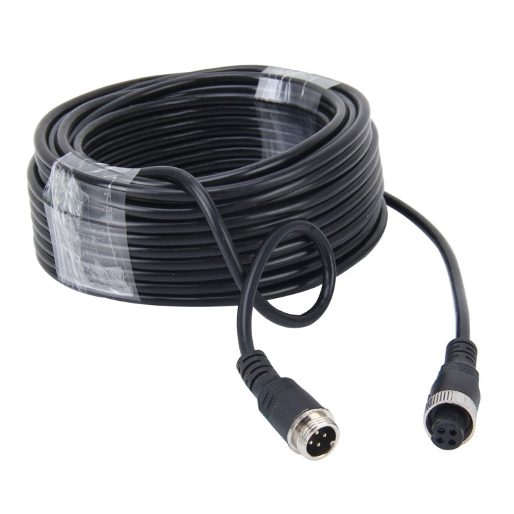 15m M12 4P Aviation Connector Video Audio Extend Cable for CCTV Camera DVR, 15m 15m