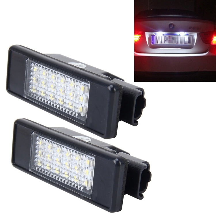 2 PCS License Plate Light with 24 SMD-3528 Lamps for Peugeot Citroen (White Light), For Peugeot Citroen For Peugeot Citroen
