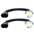 2 PCS 9006 Car HID Xenon Headlight Male to Female Conversion Cable with Ceramic Adapter Socket, 9006 – Durable Build, Easy to Use 9006