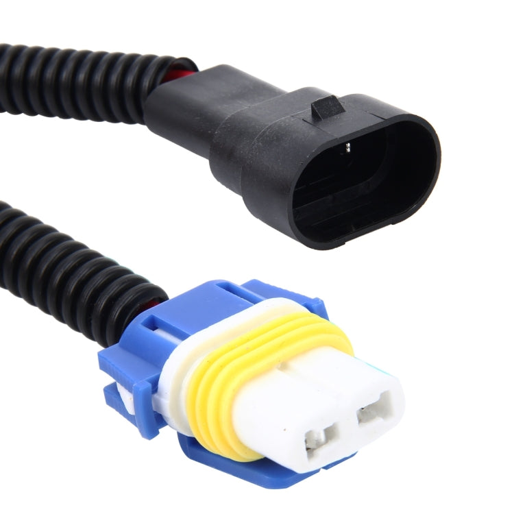 2 PCS 9006 Car HID Xenon Headlight Male to Female Conversion Cable with Ceramic Adapter Socket, 9006 – Durable Build, Easy to Use