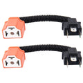 2 PCS H4 Car HID Xenon Headlight Male to Female Conversion Cable with Ceramic Adapter Socket, H4 H4
