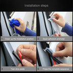 4m B Shape Car Decorative Strip Rubber Chrome Decoration Strip Door Seal Window Seal, 4m B Shape