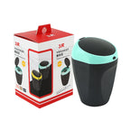 3R-2113 Universal Portable Car ABS Trash Rubbish Bin Ashtray, Green, (Yellow – Durable Build, Easy to Use
