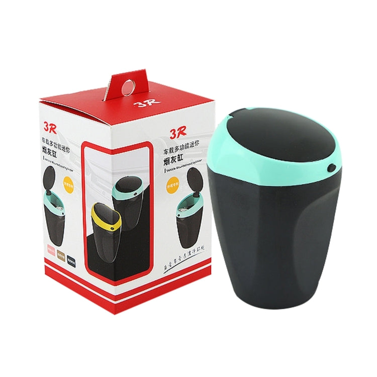 3R-2113 Universal Portable Car ABS Trash Rubbish Bin Ashtray, Green, (Yellow – Durable Build, Easy to Use