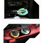 3R-2113 Universal Portable Car ABS Trash Rubbish Bin Ashtray, Green, (Yellow – Durable Build, Easy to Use