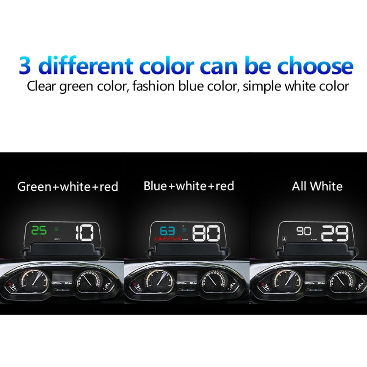 With Adjustable Reflection Board, Speed & RPM & Water Temperature & Oil Consumption & Driving Distance / Time & Voltage Display, Over Speed Alarm, Connect OBD2 Interface, C500(Green), C500(Blue), C500（White) – Durable Build, Easy to Use