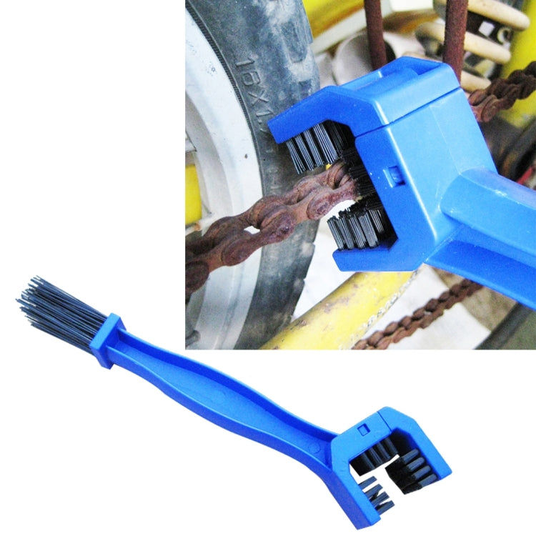 Motorcycle Bike Nylon Chain Cleaning Brush, Blue Blue