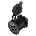 Car Motorcycle ABS Dual Port Charger, 2.1V 2 USB 2.1V 2 USB