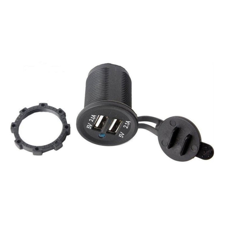 Car Motorcycle ABS Dual Port Charger, 2.1V 2 USB