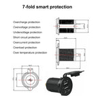 Car Motorcycle ABS Dual Port Charger, 2.1V 2 USB