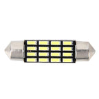 2 PCS 2W 100 LM 6000K 36MM Bicuspid Port Car Dome Lamp LED Reading Light with 16 SMD-4014 LED Lamps, DC 12V, 36MM