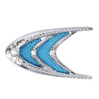 2 PCS Car Plastic Decorative Sticker, Size: 10.0 x 5.0cm(Silver + Blue), JM-625 – Durable Build, Easy to Use