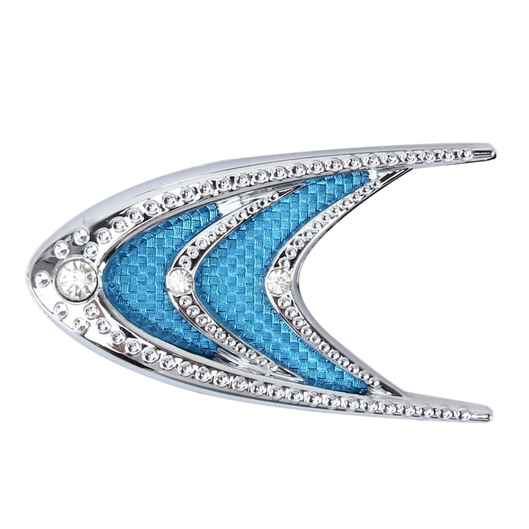 2 PCS Car Plastic Decorative Sticker, Size: 10.0 x 5.0cm(Silver + Blue), JM-625 – Durable Build, Easy to Use