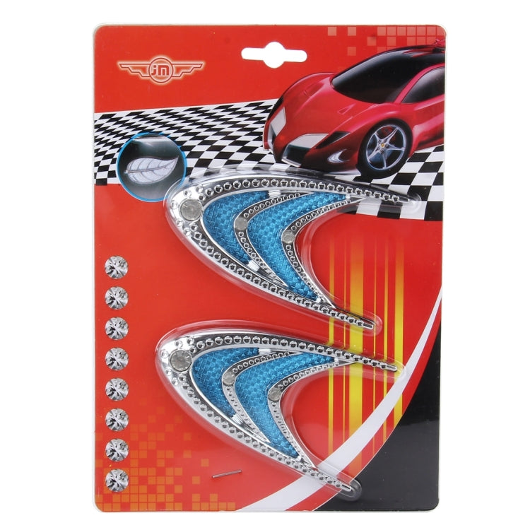2 PCS Car Plastic Decorative Sticker, Size: 10.0 x 5.0cm(Silver + Blue), JM-625 – Durable Build, Easy to Use
