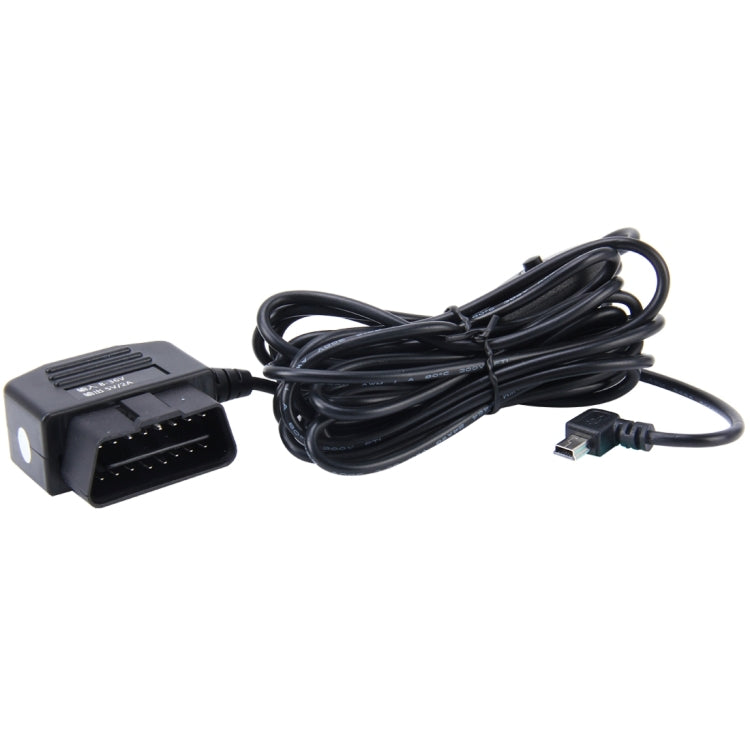 Car Auto 16Pin OBDII Charging Cable Mini 5 Pin USB Power Adapter with Switch Button for GPS Tablet E-dog Phone, Cable Length: 3.4m, OBDII OBDII
