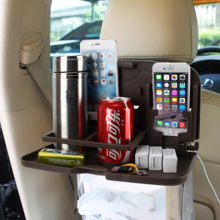 SHUNWEI SD-1509 Car Auto Back Seat Folding Table Drink Food Cup Tray Holder Stand Desk Multi-purpose Travel Dining Tray, SD-1509, Travel Dining Tray – Durable Build, Easy to Use Travel Dining Tray Brown