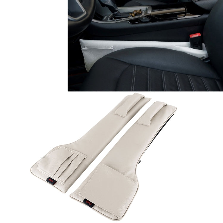 A Pair Universal Car Seat Catcher Gap Console Filler Seat Side Pocket Organizer Catcher Leak-Proof Seat Crevice Storage Bags, Seat Anti Tampon Pad 1, Seat Anti Tampon Pad 2, Seat Anti Tampon Pad 3, Seat Anti Tampon Pad 4 – Leather Seat Anti Tampon Pad 2 Grey