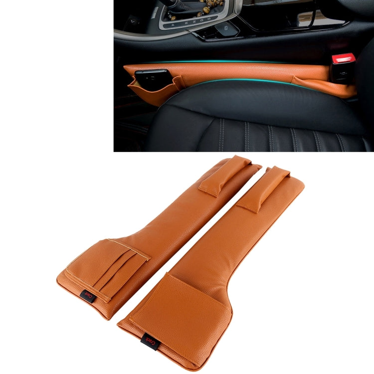 A Pair Universal Car Seat Catcher Gap Console Filler Seat Side Pocket Organizer Catcher Leak-Proof Seat Crevice Storage Bags, Seat Anti Tampon Pad 1, Seat Anti Tampon Pad 2, Seat Anti Tampon Pad 3, Seat Anti Tampon Pad 4 – Leather Seat Anti Tampon Pad 4 Brown