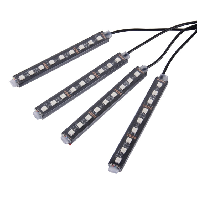 4 in 1 4.5W 36 SMD-5050-LEDs RGB Car Interior Floor Decoration Atmosphere Colorful Neon Light Lamp with Wireless Remote Control, DC 12V, 4.5W RGB Colorful – Durable Build, Easy to Use