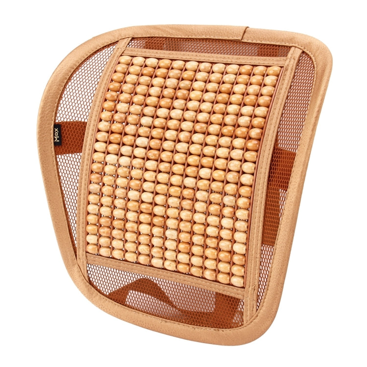 Universal Summer Ice Silk Mesh Breathable Cool Massage Waist Mat with Maple Wooden Bead for Car Family Office, CMS9127A, CMS9127B, CMS9127C, CMS9127D, CMS9127E CMS9127B