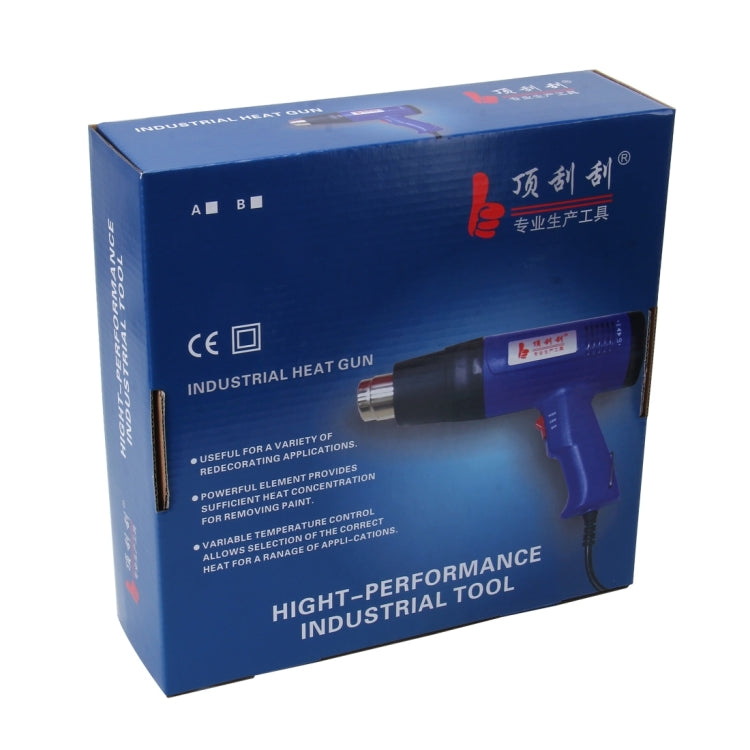DINGGUAGUA 1800W Industrial Heavy Duty Professional Adjustable Temperature from 50 Degrees Celsius to 650 Degrees Celsius Heat Air Gun Tool with Temperature Display, Temperature Display 50 to 650 Degrees – Durable Build, Easy to Use