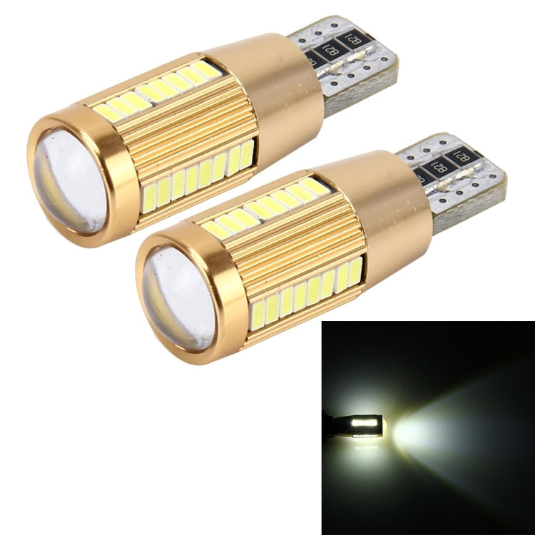2 PCS T10 2W 180 LM 5500K Constant Current Car Clearance Light with 38 SMD-3014 Lamps, DC 12-16V, 38 SMD-3014 Lamps, T10+2W Blue Light 38 SMD-3014 Lamps White Light