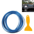 5m Flexible Trim For DIY Automobile Car Interior Exterior Moulding Trim Decorative Line Strip with Film Scraper Blue