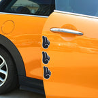 4 PCS Angel Wing Shape Cartoon Style PVC Car Auto Protection Anti-scratch Door Guard Decorative Sticker, Angel Wing Angel Wing Black