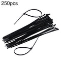 250pcs /Pack 5mm*300mm Nylon Cable Ties, 5mm*300mm Black, 5mm*300mm White 5mm*300mm Black Black