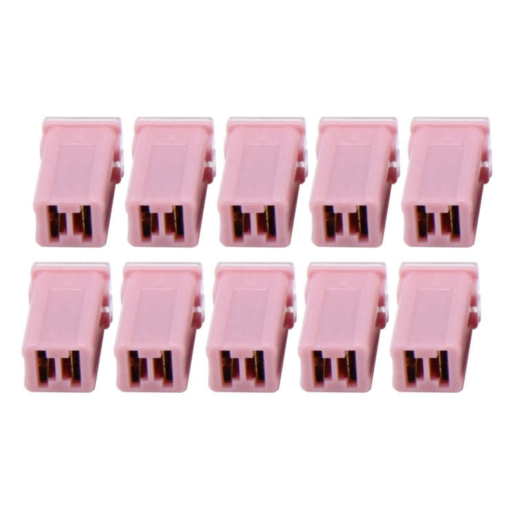 10 PCS Vehicle Car Plastic Shell Straight Female Terminal Push in Blade Cartridge PAL Fuse 30Amp 32V, 30Amp 32V 30Amp 32V