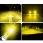 2 PCS H3 18W 1800 LM 6000K IP68 Canbus Constant Current Car LED Headlight with 2 COB Lamps, DC 9-36V, H3 – Durable Build, Easy to Use