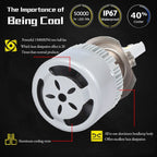 2 PCS H3 18W 1800 LM 6000K IP68 Canbus Constant Current Car LED Headlight with 2 COB Lamps, DC 9-36V, H3 – Durable Build, Easy to Use