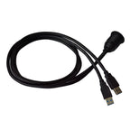 1m Flush Mount USB 3.0 Dock Car Ship Motorcycle Dashboard Panel Male to Female Data Waterproof Extension Cord, For Cable Length: 1m