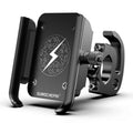 Motorcycle Aluminum Alloy Mobile Phone Bracket with Hook, Suitable for 4-6.5 inch Phones Black