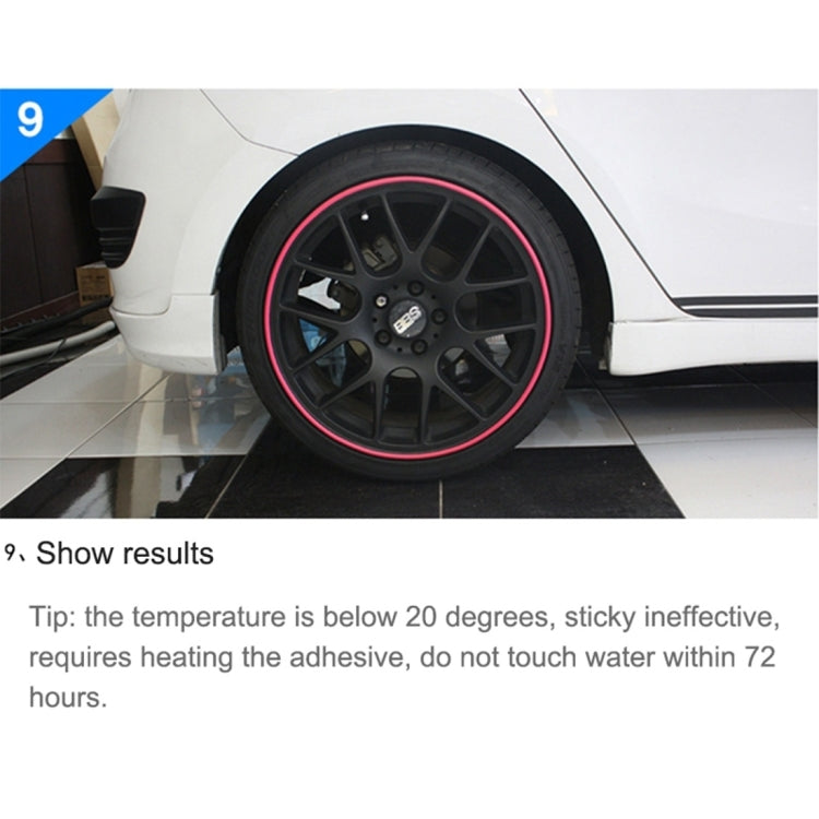 Universal Decorative Scratchproof Stickup 8M Flexible Car Wheel Hub TRIM Mouldings Shining Decoration Strip, 8m Shining, 8m – Durable Build, Easy to Use
