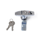 T Shape Handle Paddle Entry Door Latch & Keys Tool Box Lock for Trailer / Yacht / Truck, T Shape Handle (Silver) T Shape Handle (Silver)