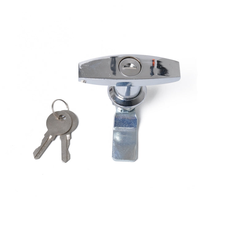 T Shape Handle Paddle Entry Door Latch & Keys Tool Box Lock for Trailer / Yacht / Truck, T Shape Handle (Silver) T Shape Handle (Silver)