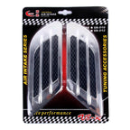 2 PCS Euro Style Plastic Decorative Air Flow Intake Turbo Bonnet Hood Side Vent Grille Cover With Self-adhesive Sticker
