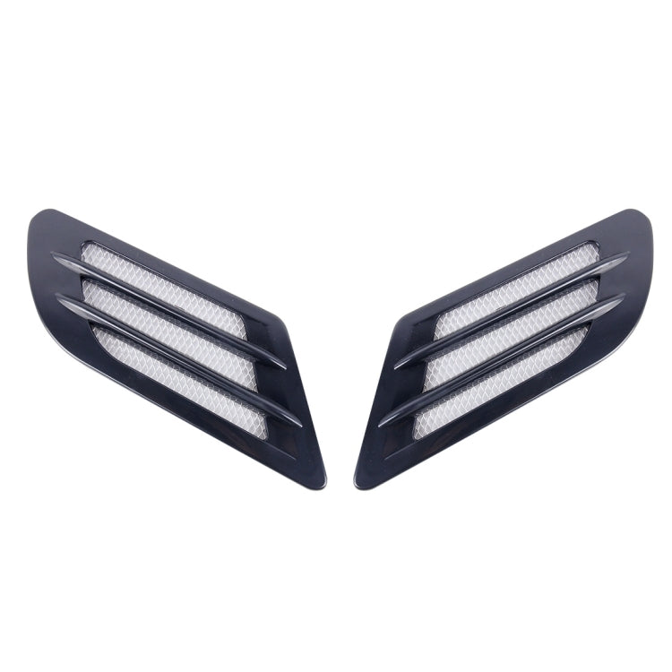 2 PCS Euro Style Metal Decorative Air Flow Intake Turbo Bonnet Hood Side Vent Grille Cover with Self-adhesive Sticker – Durable Build, Easy to Use
