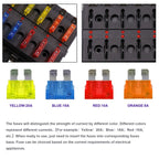 1 in 12 Out Fuse Box Screw Terminal Section Fuse Holder Kits with LED Warning Indicator for Auto Car Truck Boat, 1 in 12 Out (Screw Terminal Section)