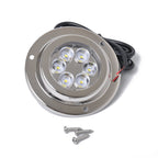 DC 10-30V 12W IP68 316 Stainless 6 LEDs Blue Light Underwater Light Boat High Power Bright for Marine / Yacht, 12W Blue Light