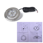 DC 10-30V 12W IP68 316 Stainless 6 LEDs Blue Light Underwater Light Boat High Power Bright for Marine / Yacht, 12W Blue Light