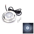 DC 10-30V 12W IP68 316 Stainless 6 LEDs White Light Underwater Light Boat High Power Bright for Marine / Yacht, 12W White Light 12W White Light