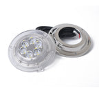 DC 10-30V 12W IP68 316 Stainless 6 LEDs White Light Underwater Light Boat High Power Bright for Marine / Yacht, 12W White Light
