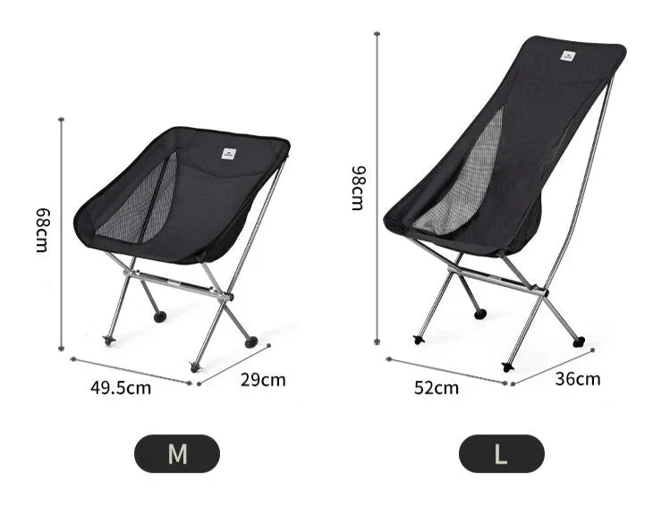 Naturehike YL05 Ultralight Portable Camping Chair (low or high back)