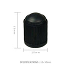 200 PCS Black Tire valve Dust Rubber Cap For Bicycle And Car, Diameter: 10mm(Black), 200 PCS